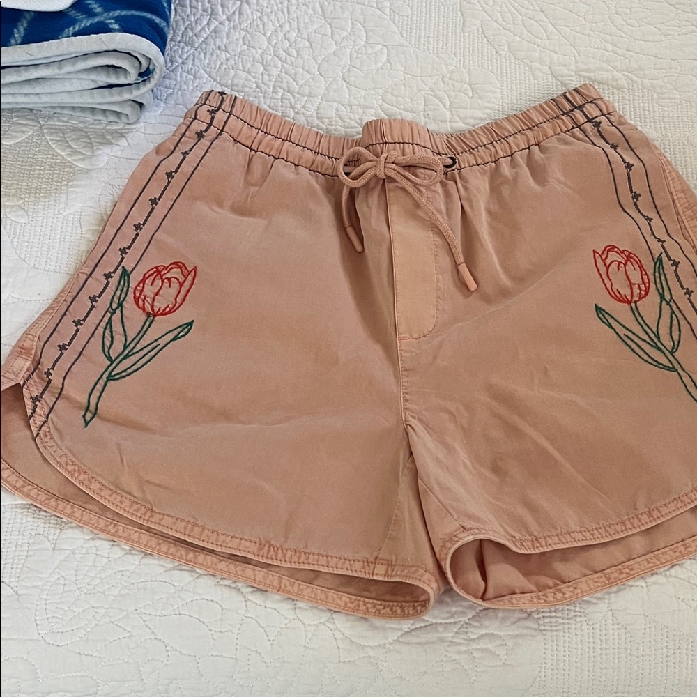 Anthropologie embroidered short